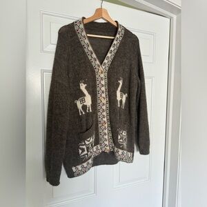 Vintage Handmade Alpaca Cardigan